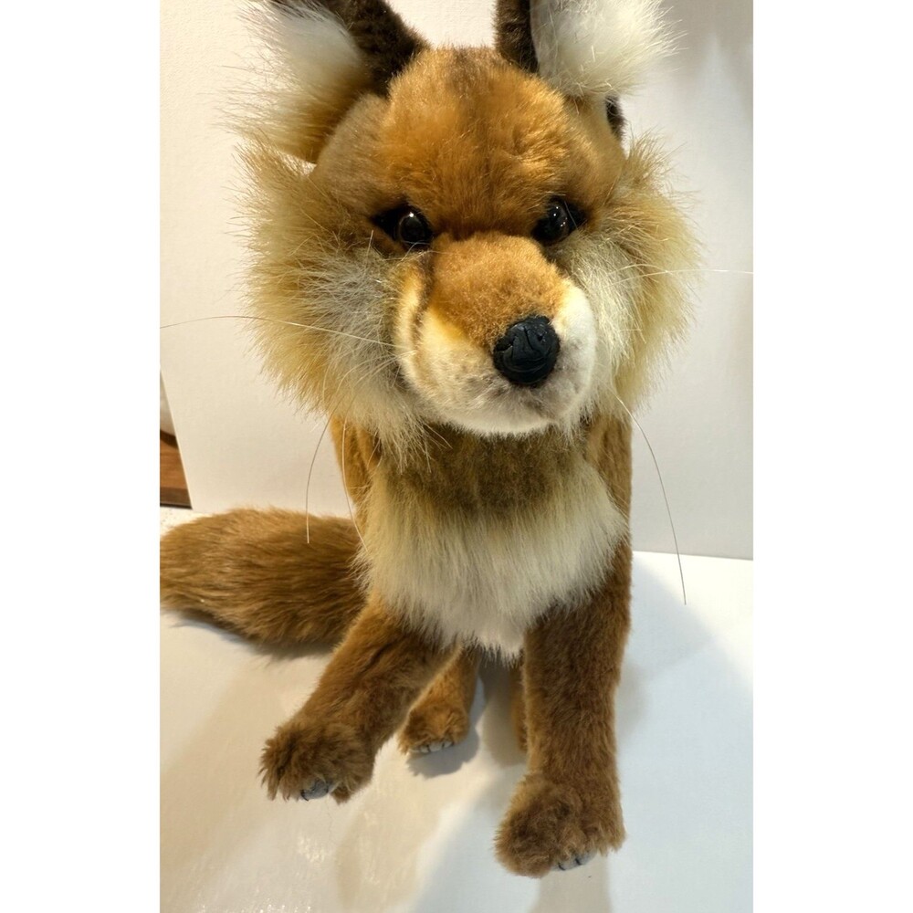 Hansa Hand Crafted Creations 2010 Standing Fox Plush Stuffed Animal 15" Brown